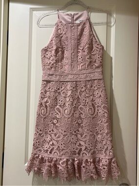 Ever New Mauve Pink Lace Midi Dress